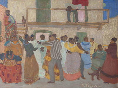 Pedro Figari.&nbsp;Bailongo. &Oacute;leo sobre cart&oacute;n. 63 x 83 cm. Ca. 1925. Acervo Museo Figari