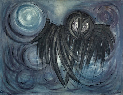 Amalia Nieto "Am&eacute;rica ins&oacute;lita", &nbsp;&Oacute;leo sobre tela, 1964. Acervo Museo Nacional de Artes Visuales
